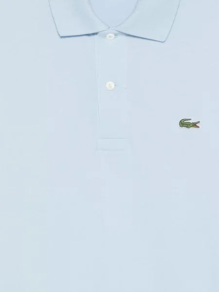 Tricou polo Lacoste cu autograf albastru