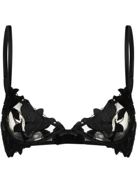 Сутиен Fleur Du Mal бродиран черно