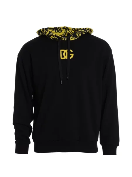Hanorac cu glugă Dolce & Gabbana cu imagine negru
