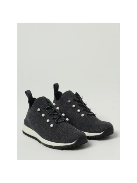 Dzianinowe sneakersy Jimmy Choo wsuwane czarne