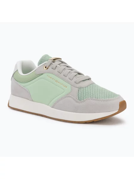 Sneakerși Tommy Hilfiger plasă gri