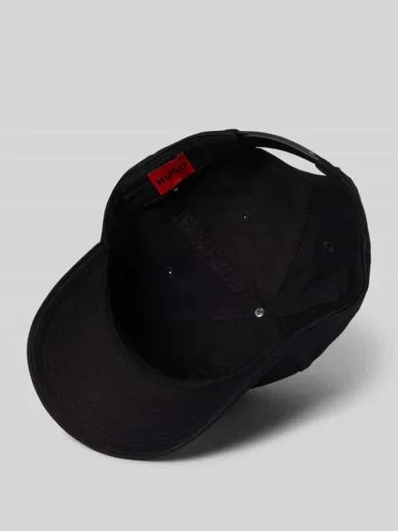 Czapka z daszkiem i wyhaftowanym logo model ‘Jude’ Hugo czarna