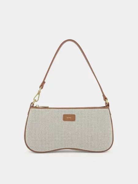 Кожаная сумка Jw Pei бежевая