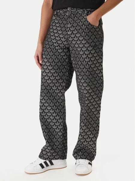 Adidas Jeansy Monogram Szary czarne