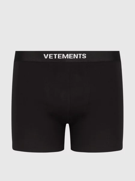 Труси-боксери з візерунком логотипа Vetements чорні