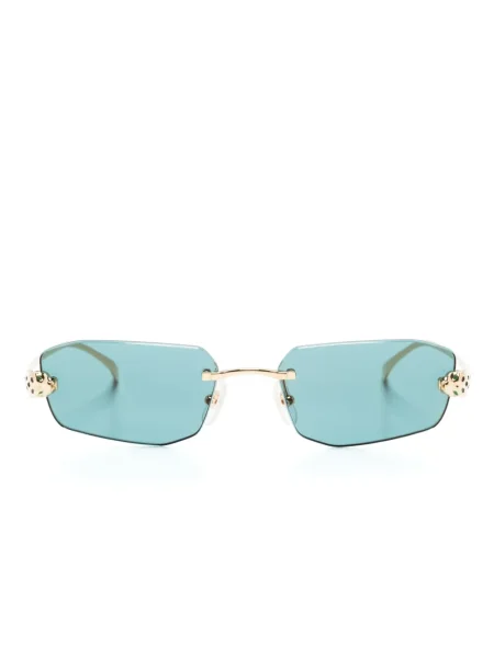 Ochelari de soare Cartier Eyewear cu imprimeu geometric auriu