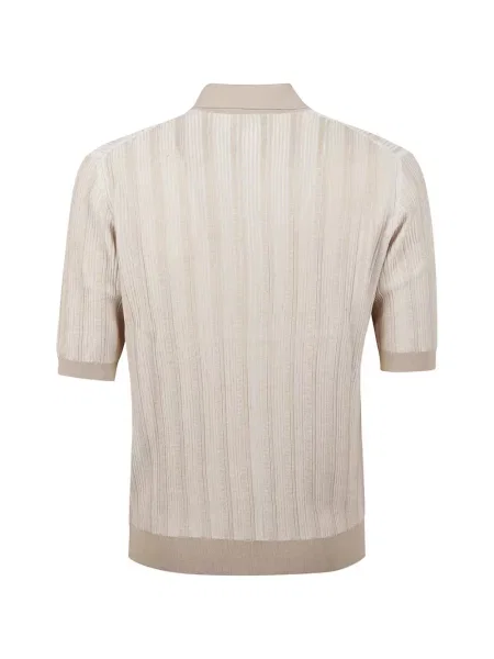 Tricou polo Ballantyne cu nervuri