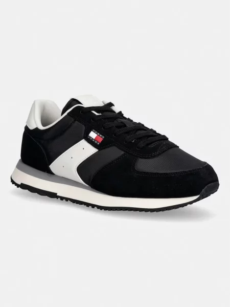 Tommy Jeans TJM EVA RUNNER MIX MATERIAL sneakers pánske čierna