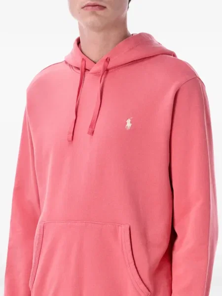 Hanorac cu glugă Polo Ralph Lauren cu broderie roz