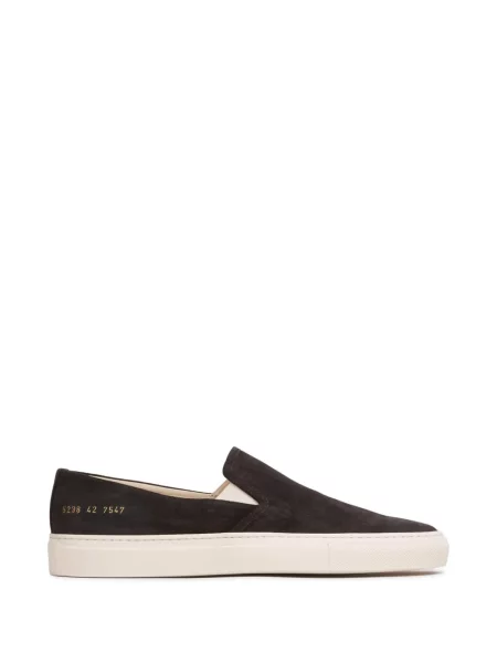 Sneakerși Common Projects din piele de căprioară slip-on negru