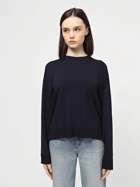 Armani Exchange Джемпер Темно-синій Віскоза/поліамід синій