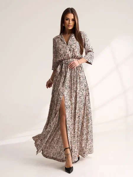 Сукня максі ISSA Plus мультиколор