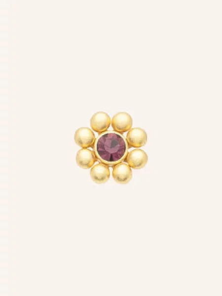 Lulu Copenhagen Náušnice Bouquet Crystal Flower zlatá růžová