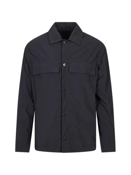 Geacă cămașă Stone Island cu strasuri albastru
