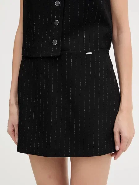 Guess spódnica mini ZANITA mini prosta czarny