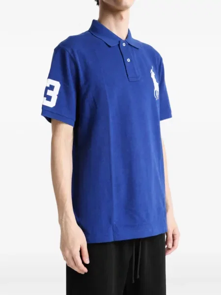 Tricou polo Polo Ralph Lauren cu autograf negru