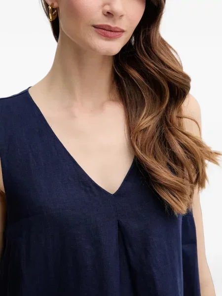Rochie mini Benetton cu decolteu în V albastru