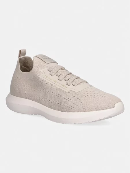 Tommy Hilfiger TH KNIT EXTRALIGHT RUNNER sneakers pentru femei bej