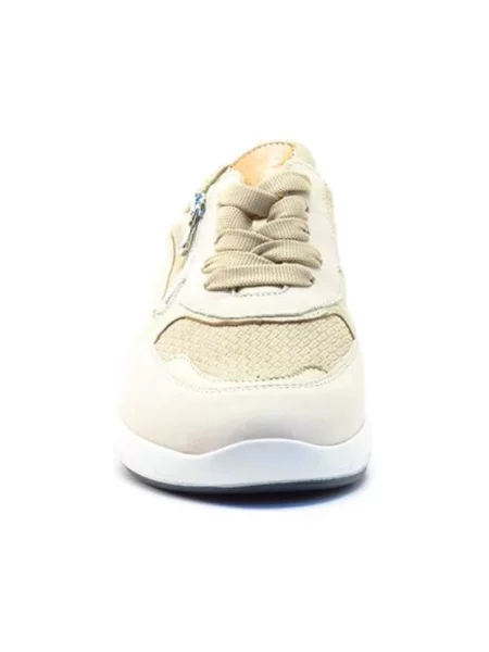 Sneakersy Waldläufer skórzane beżowe