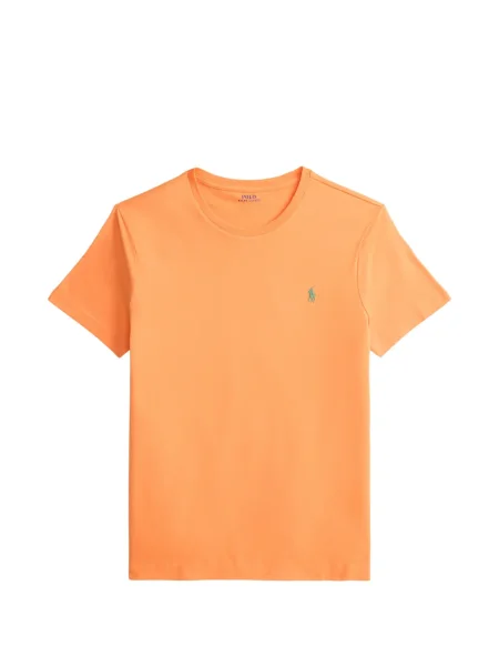Iš natūralios odos trumpas dryžuotos polo marškinėliai Polo Ralph Lauren pilka