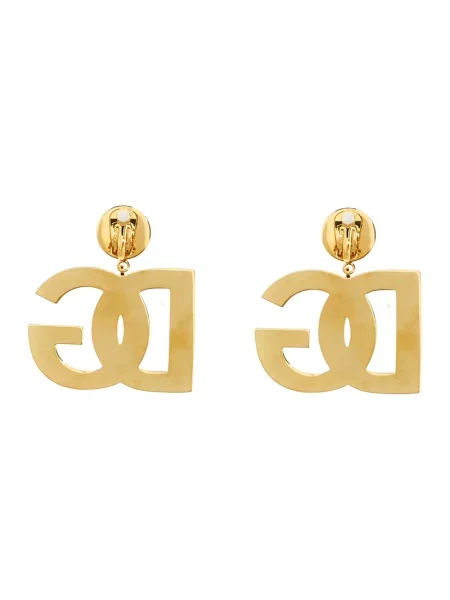 Kolczyki Dolce&gabbana z logo żółte