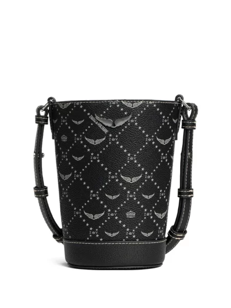 Geantă bucket Zadig&voltaire cu imagine negru