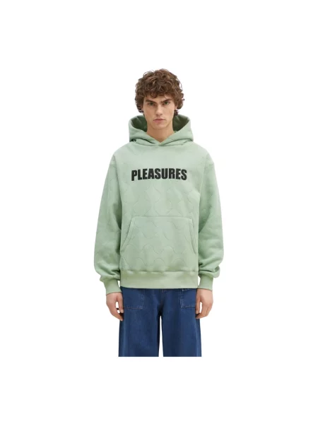 Bluza z kapturem Pleasures z kapturem zielona