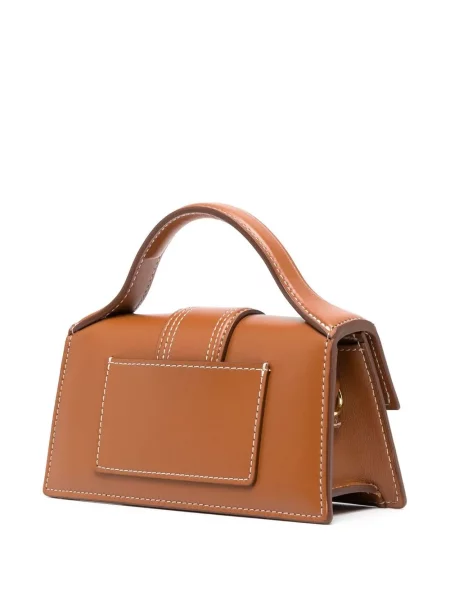 Geantă shopper Jacquemus din piele maro