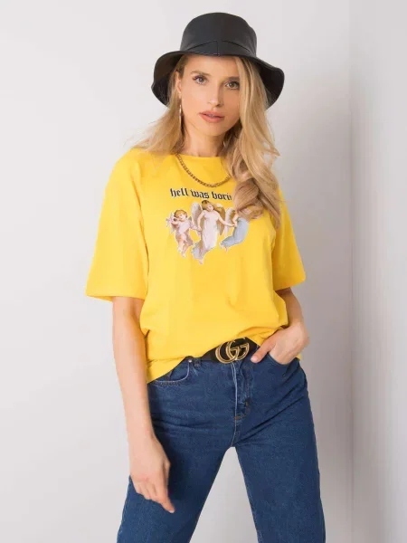 Tricou Fashionhunters galben