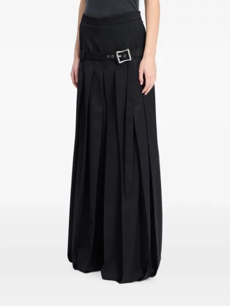 Cu centură pantaloni Ann Demeulemeester negru