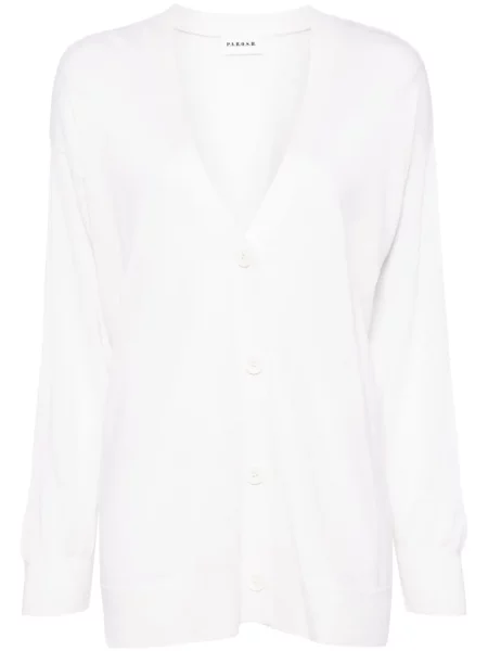 Cardigan P.a.r.o.s.h. cu decolteu în V alb
