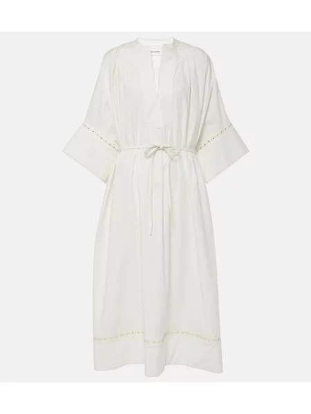 Rochie maxi Yves Salomon de costum alb
