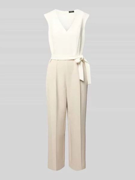 Kombinezon o kroju regular fit z w talii do wiązania S.oliver Black Label czarny