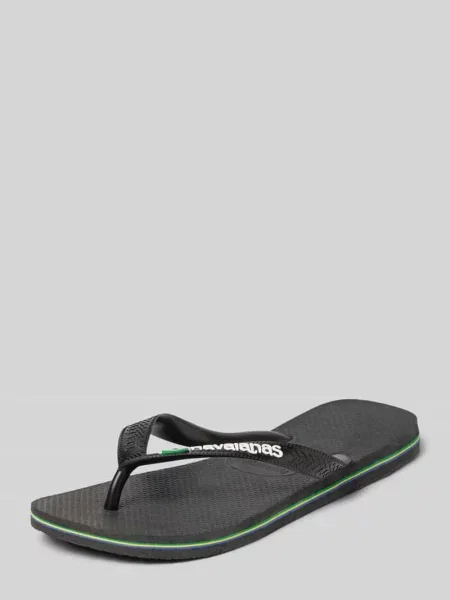 Kapcie z detal z logo model Brasil' Havaianas czarne
