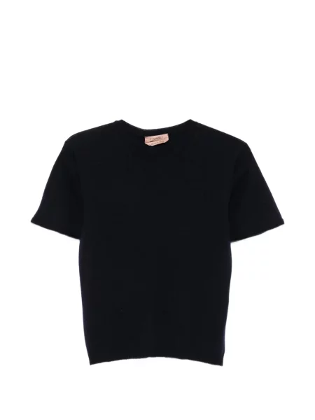 Tricou Twinset cu volane albastru