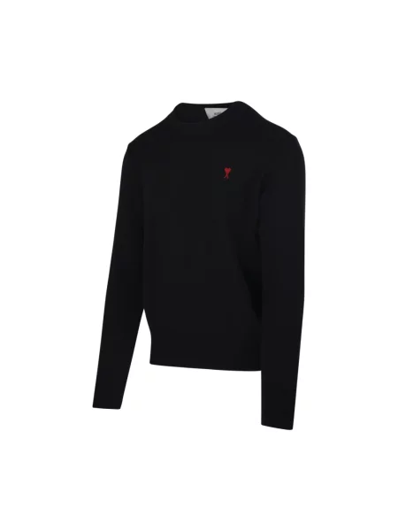 Sweter Ami Paris wełniany czarny