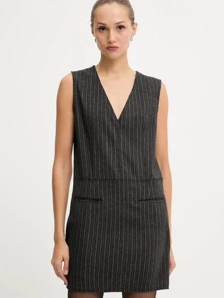 Iceberg rochie cu lână mini drept gri