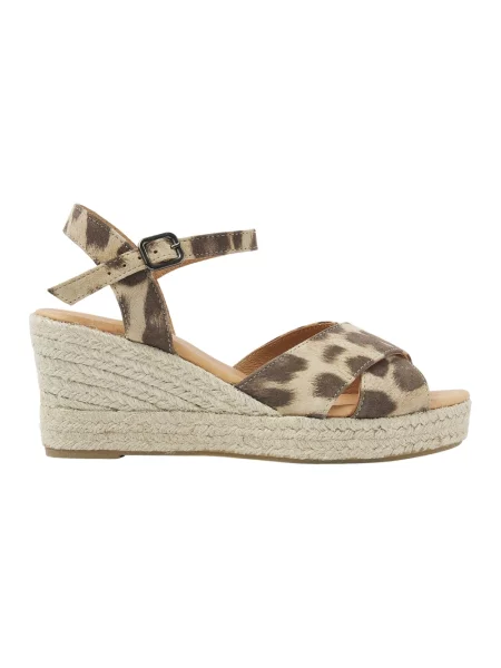 Espadryle Via Vai skórzane brązowe