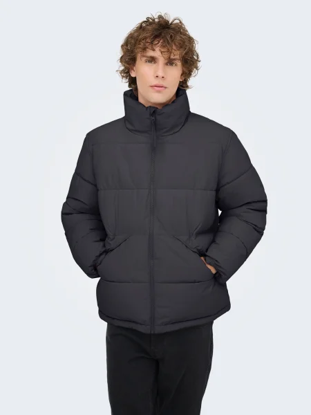 Only & Sons Geacă de iarnă ONSPACK bazalt gri