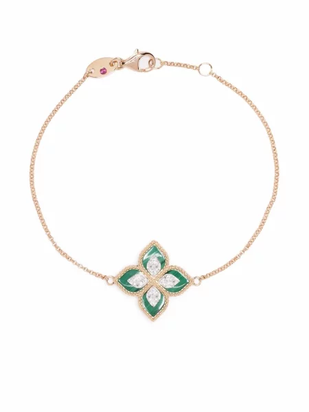 Brăţară Roberto Coin cu model floral roz