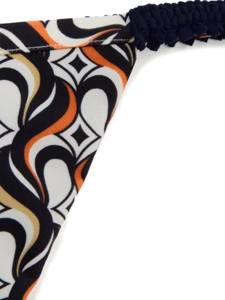 Bikini La Doublej cu imagine cu imprimeu geometric alb