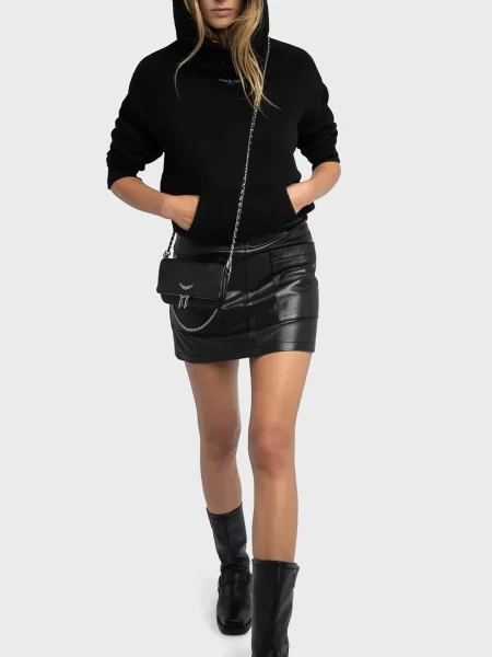 Кожаный клатч Zadig&voltaire черный