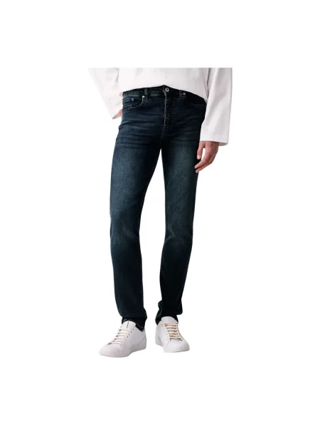 Skinny jeansy skinny Karl Lagerfeld niebieskie