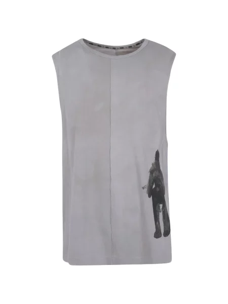 Tricou Ziggy Chen fără mâneci cu imagine gri