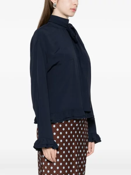 Bluzka N°21 z falbankami niebieska