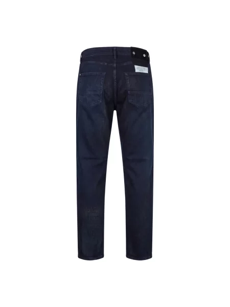 Jeansy straight leg Stone Island z kamieniami z 5 kieszeniami niebieskie