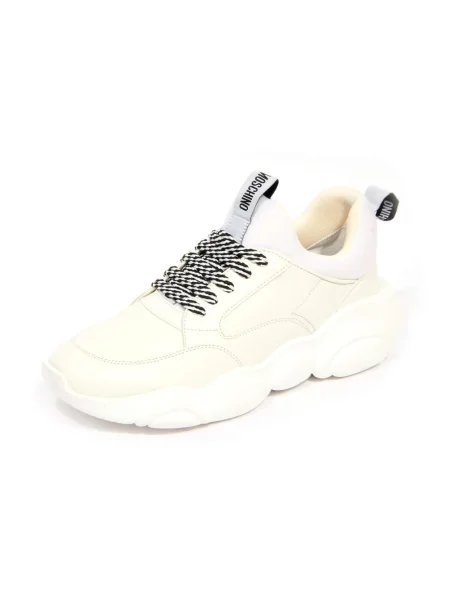 Sneakersy Moschino typu teddy białe