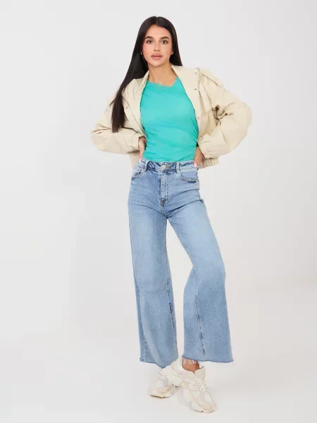 Body Italy Moda cu mâneci lungi turcoaz