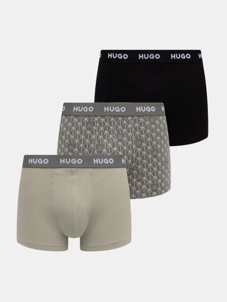 HUGO boxerky s TRIPLET DESIGN zelené