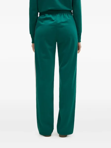 Pantaloni palazzo Adidas cu dungi plisat cu imagine albastru